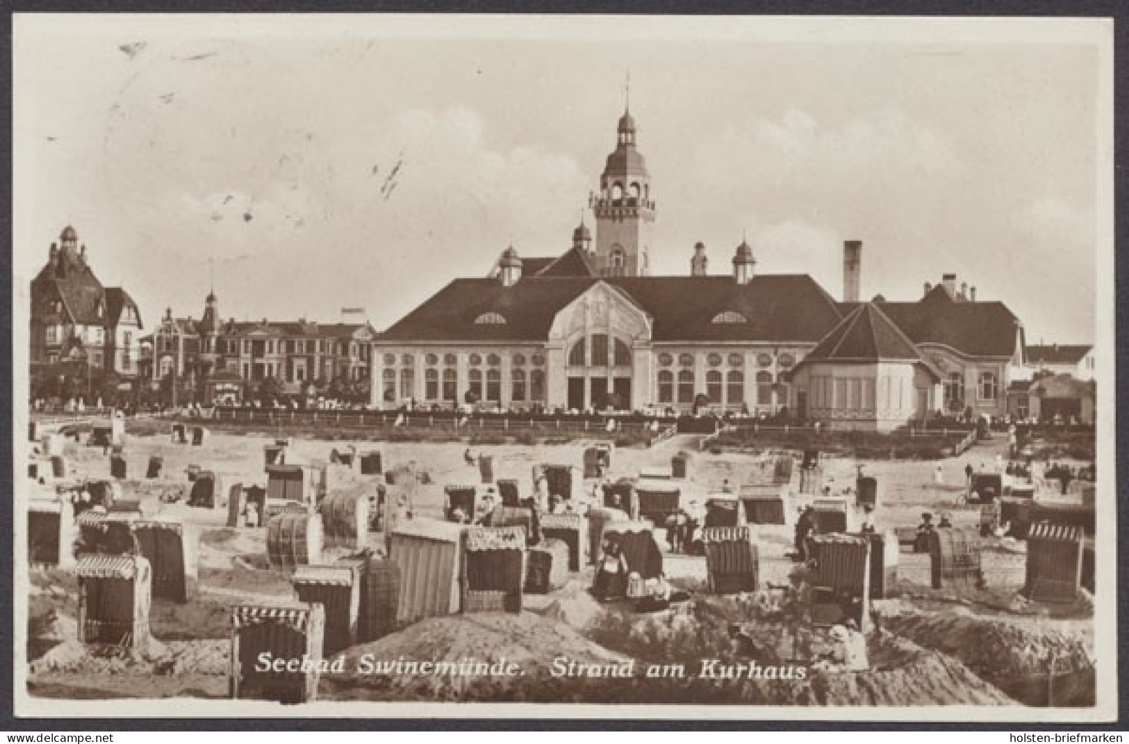 Swinemünde, Seebad, Strand Am Kurhaus - Pommern