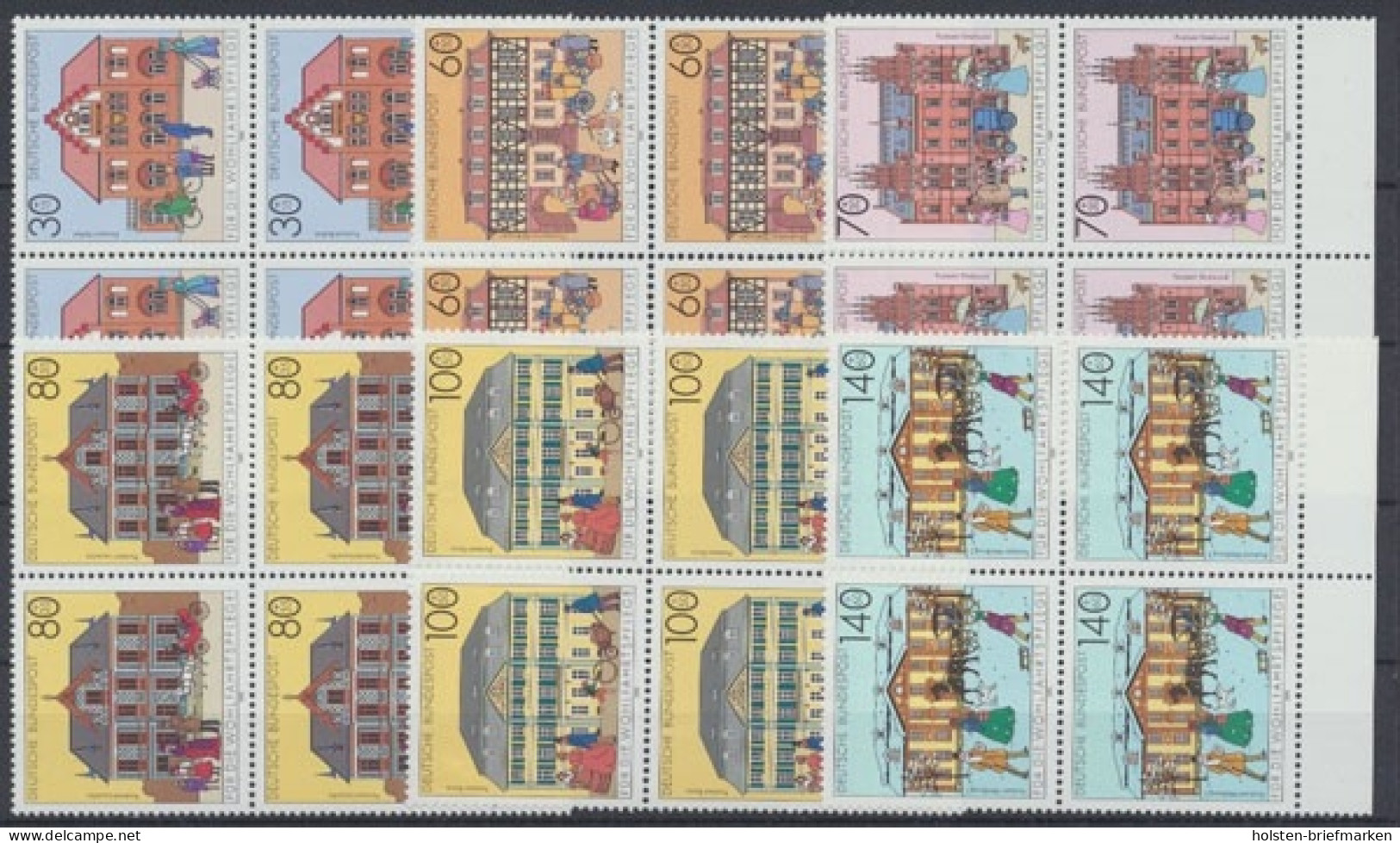 Deutschland (BRD), MiNr. 1563-1568, 4er Block, Postfrisch - Nuevos