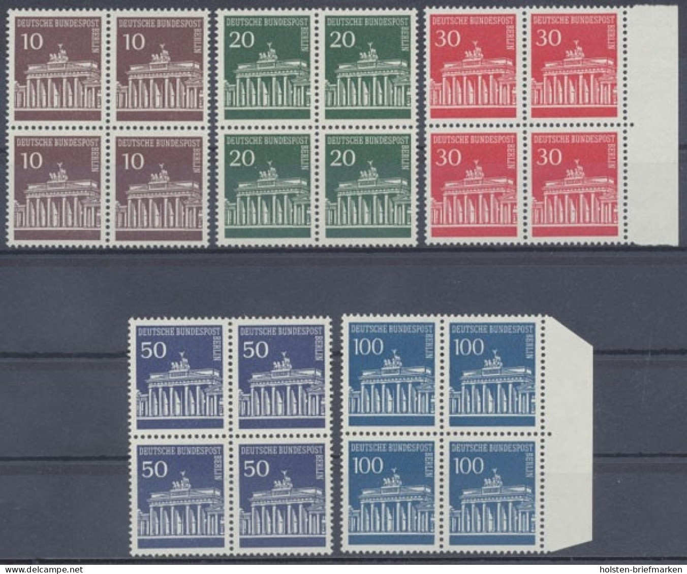 Berlin, Michel Nr.286-290 (4), Postfrisch - Unused Stamps