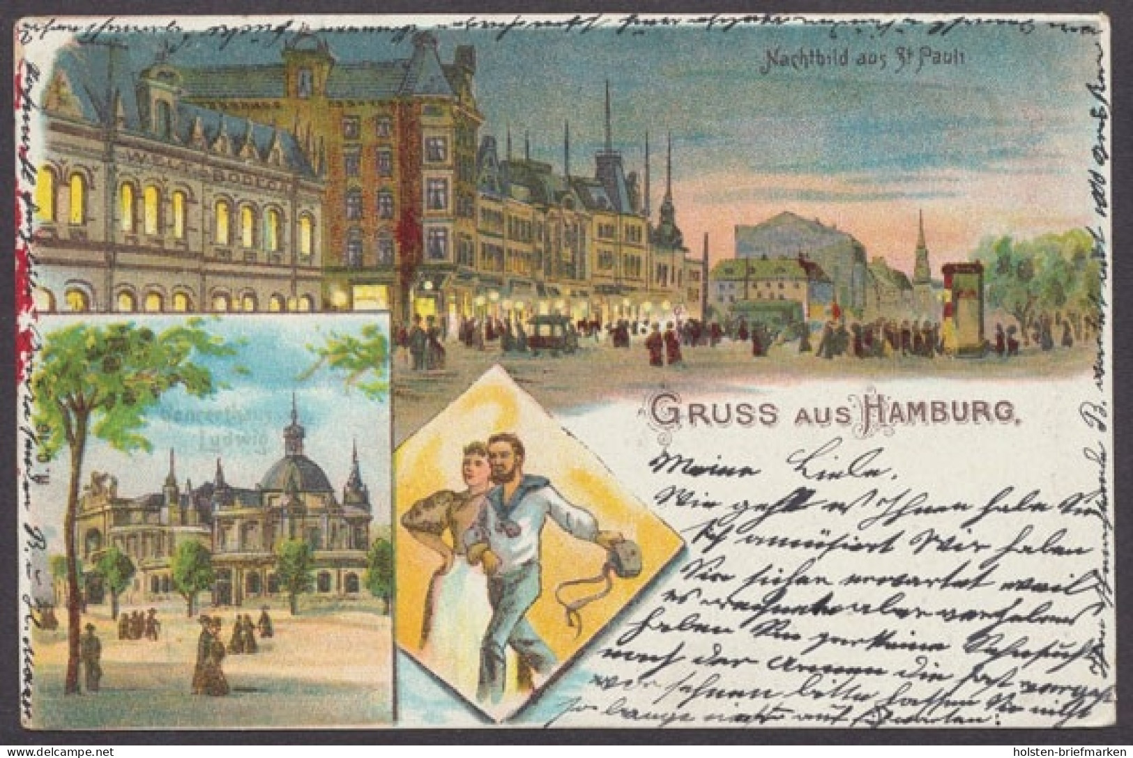 Hamburg, Nachtbild Aus St. Pauli, Concerthaus Ludwig - Autres & Non Classés