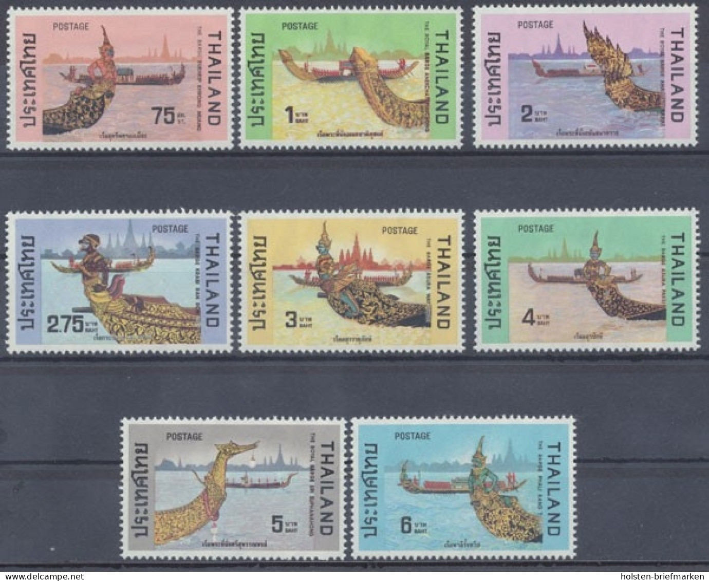 Thailand, Schiffe, MiNr. 783-790, Postfrisch - Tailandia
