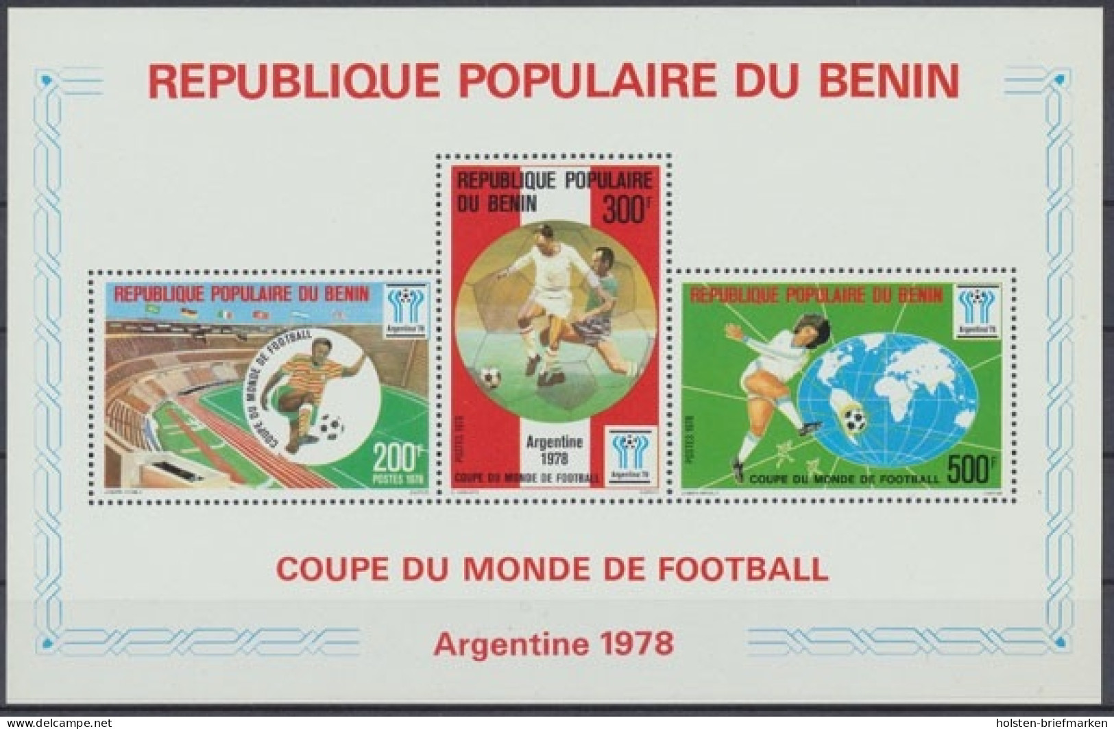 Benin, Fußball, MiNr. Block 4, WM 1978, Postfrisch - Benin - Dahomey (1960-...)