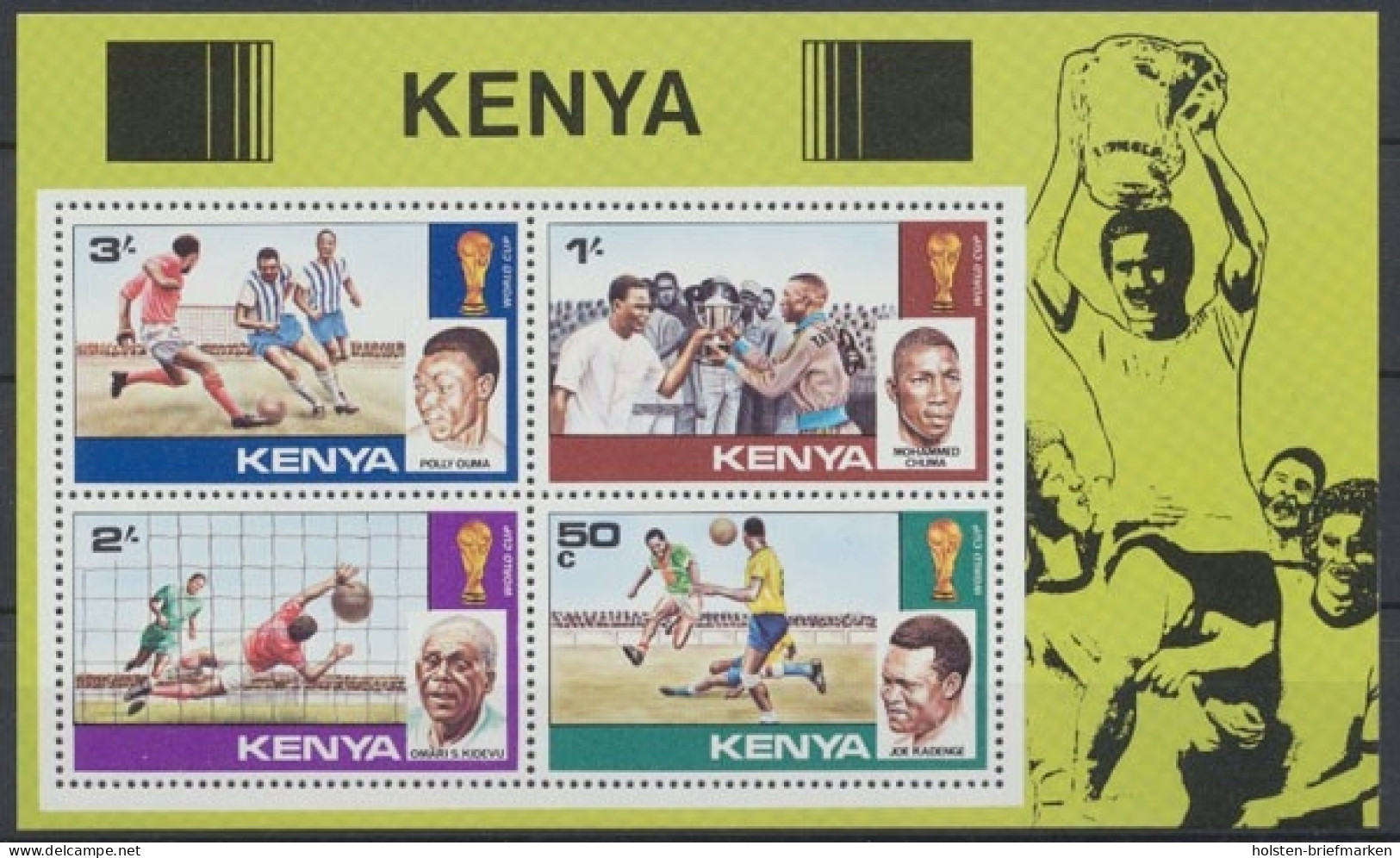 Kenia, Fußball, MiNr. Block 12, Postfrisch - Kenya (1963-...)