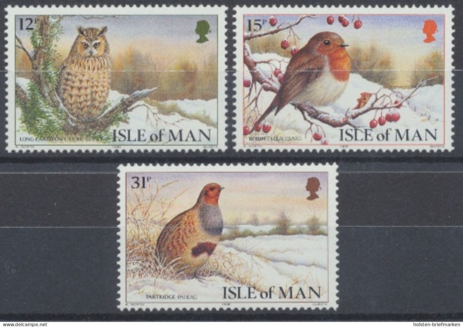 Insel Man, Vögel, MiNr. 385-387, Postfrisch - Isla De Man