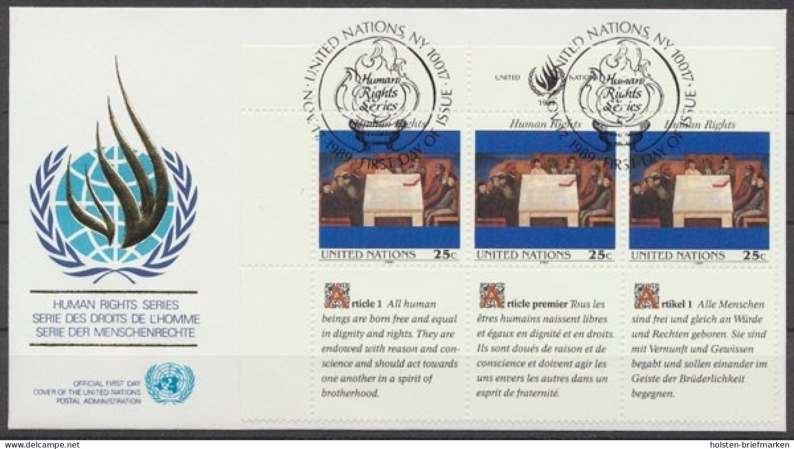 UNO New York, Michel Nr. 595-596, FDC - Sonstige & Ohne Zuordnung