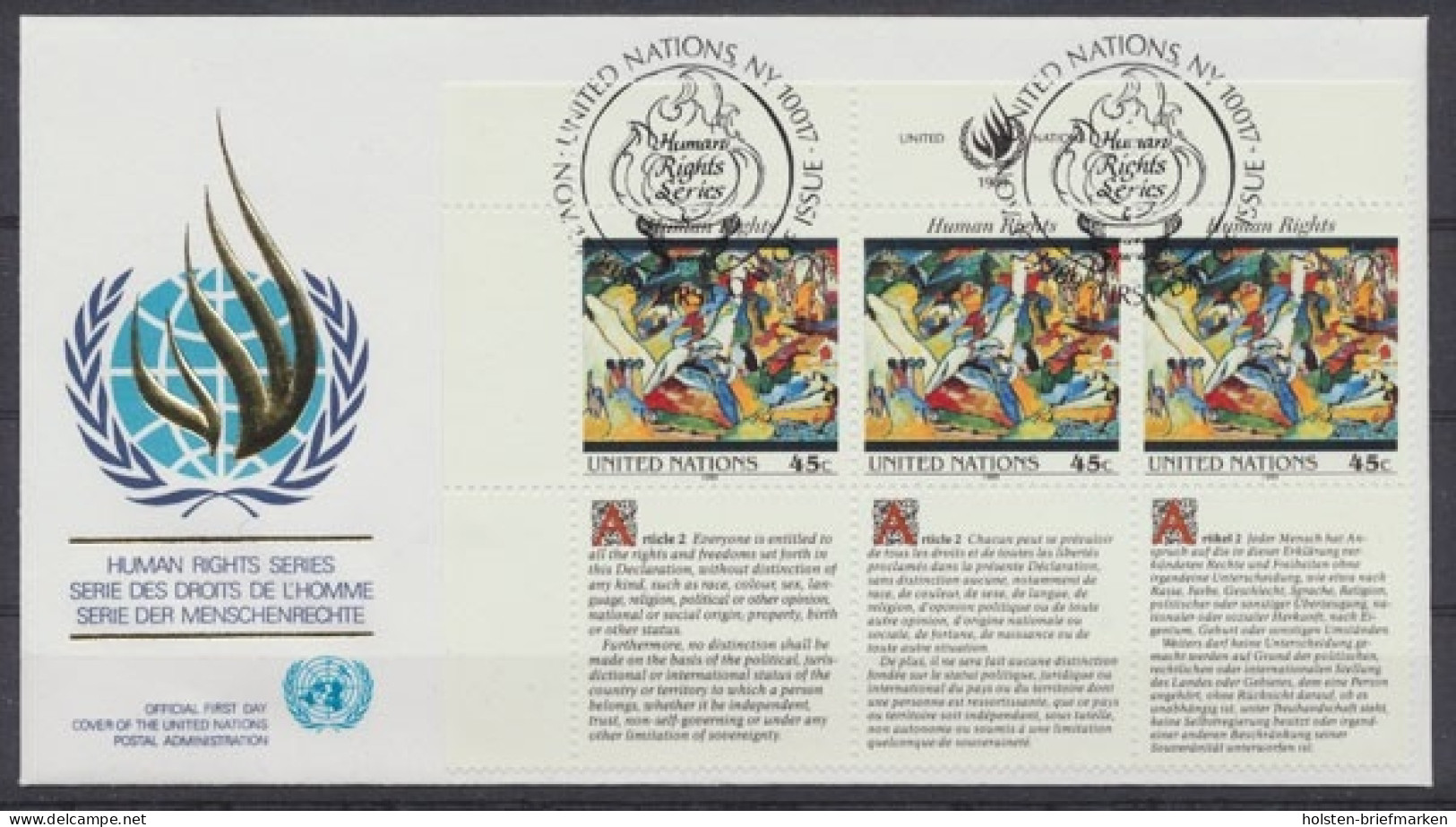 UNO New York, Michel Nr. 595-596, FDC - Sonstige & Ohne Zuordnung