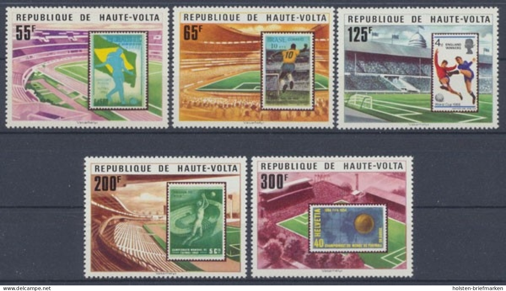 Obervolta, Fußball, MiNr. 700-704, WM 1978, Postfrisch - Burkina Faso (1984-...)