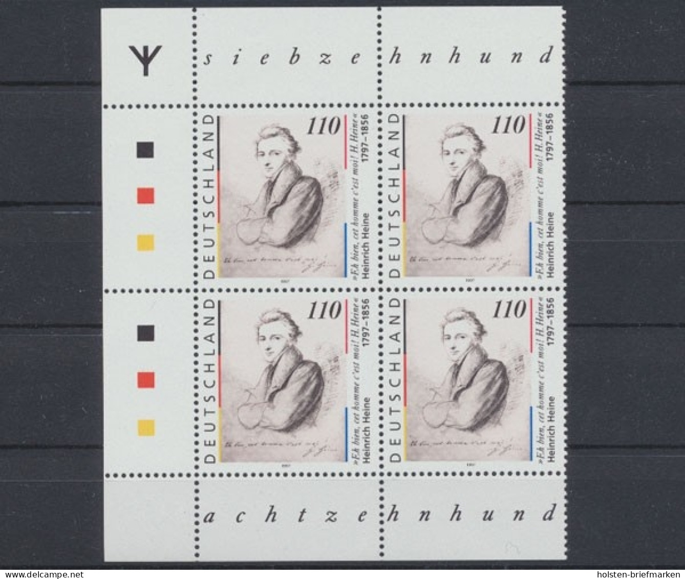 Deutschland (BRD), MiNr. 1962 I, 4er Block Mit Rand/Rune, Postfrisch - Nuevos