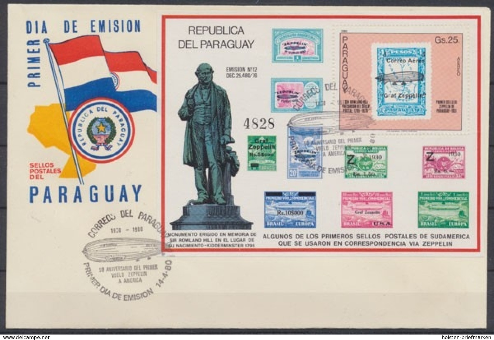 Paraguay, Michel Nr. Block 350, Ersttagssonderstempel - Paraguay