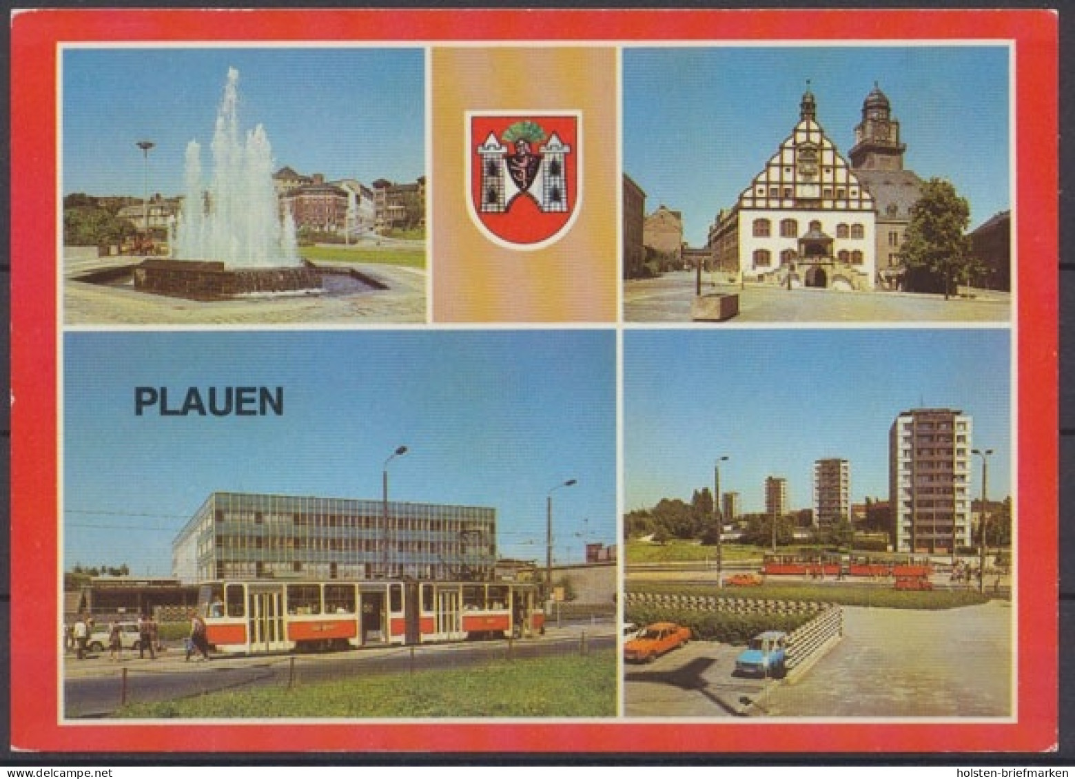 Plauen, Springbrunnen, Rathaus, Oberer Bahnhof, Punkthäuser, Wappen - Autres & Non Classés