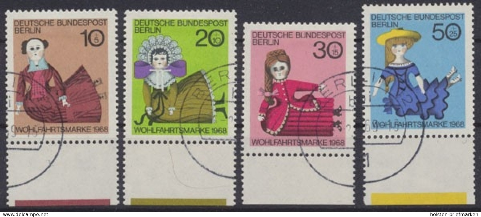 Berlin, Michel Nr. 322-325 Farbleiste, Gestempelt - Used Stamps