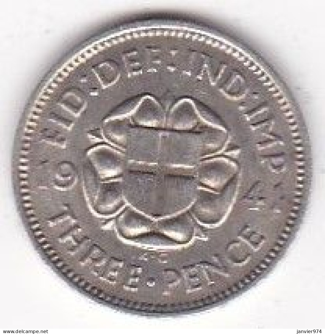 Grande Bretagne. 3 Pence 1941 . George VI, En Argent , KM# 848 , Superbe - F. 3 Pence