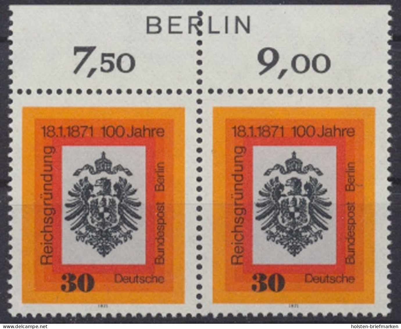 Berlin, MiNr. 385 Paar, Oberrand Mit Berlin-Zudruck, Postfrisch - Unused Stamps