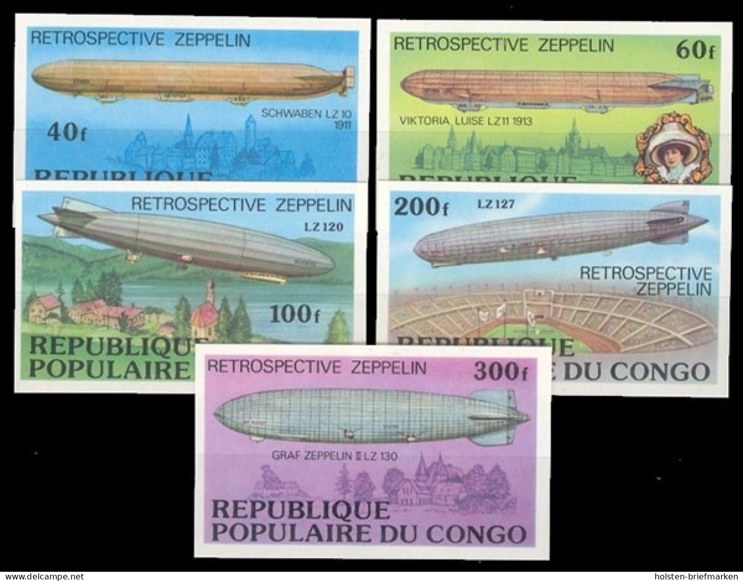 Kongo (Brazzaville), Michel Nr. 577-581 B, Postfrisch / MNH - Autres & Non Classés