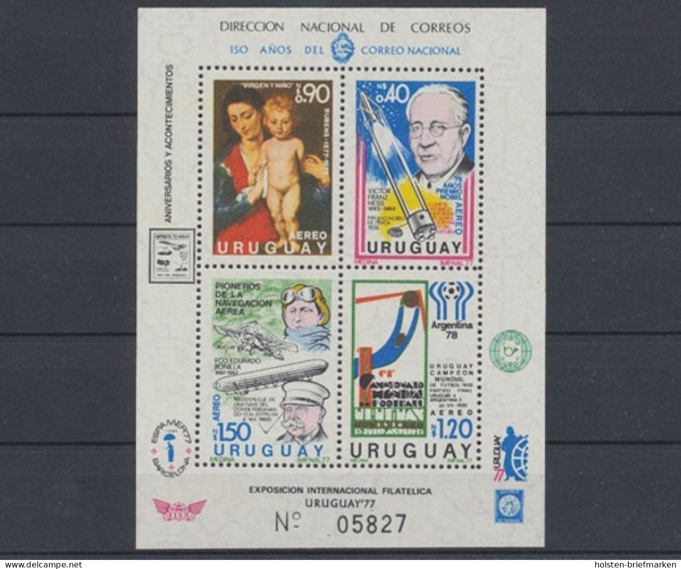 Uruguay, Fußball, MiNr. Block 34, WM 1978, Postfrisch - Uruguay