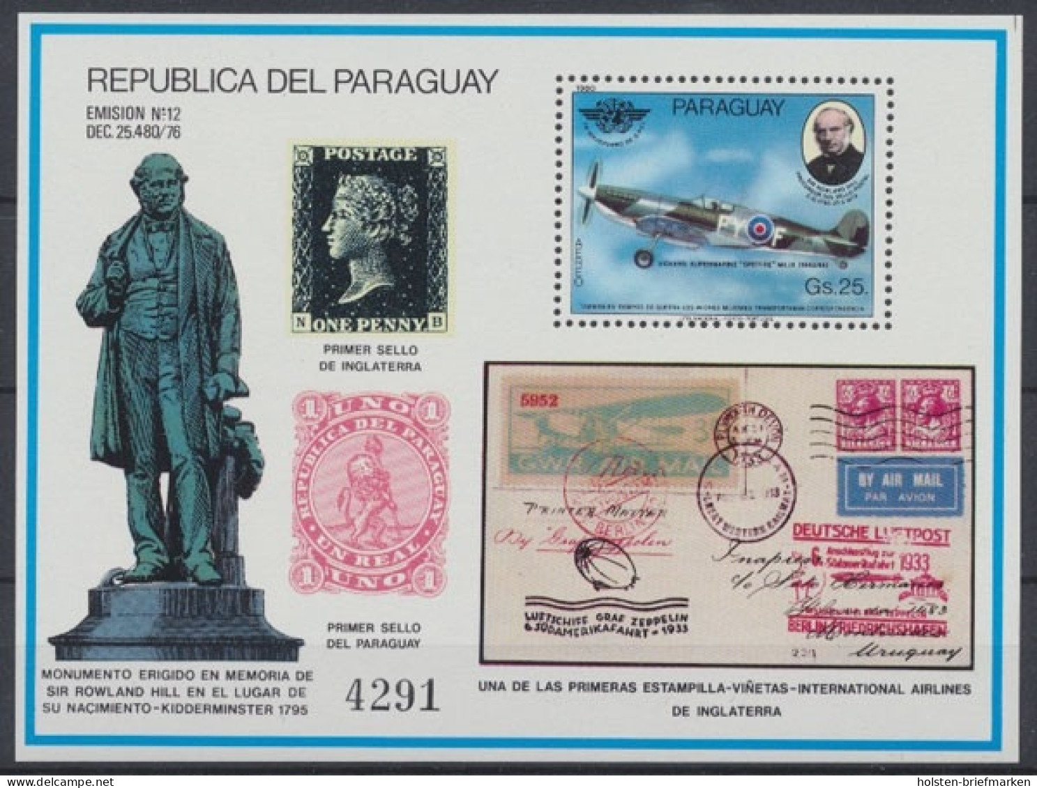 Paraguay, MiNr. Block 348, Postfrisch - Paraguay