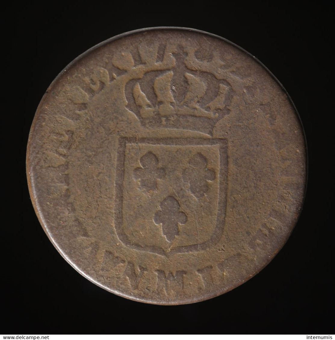  France, Louis XVI, 1 Sol, 1789, Marseille, Cuivre (Copper), B+ (F),
KM#578.11, G.350 - 1774-1791 Ludwig XVI.