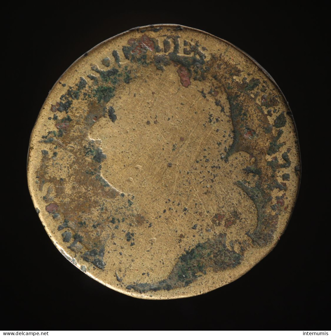  France, Louis XVI, 12 Deniers (François), 1792 - An 4, Montpellier, Bronze, B (VG),
KM#600.12, G.15 - 1791-1792 Constitution (An I)