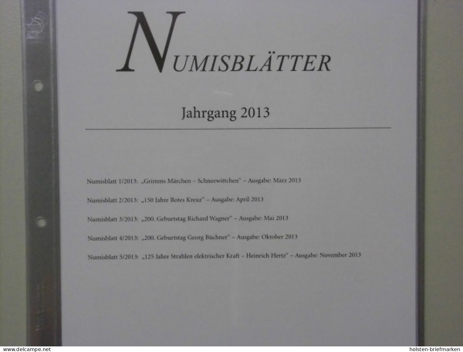 Inhaltsverzeichnis Und Beschreibungsblätter Zum Jahrgang 2013 - Other & Unclassified
