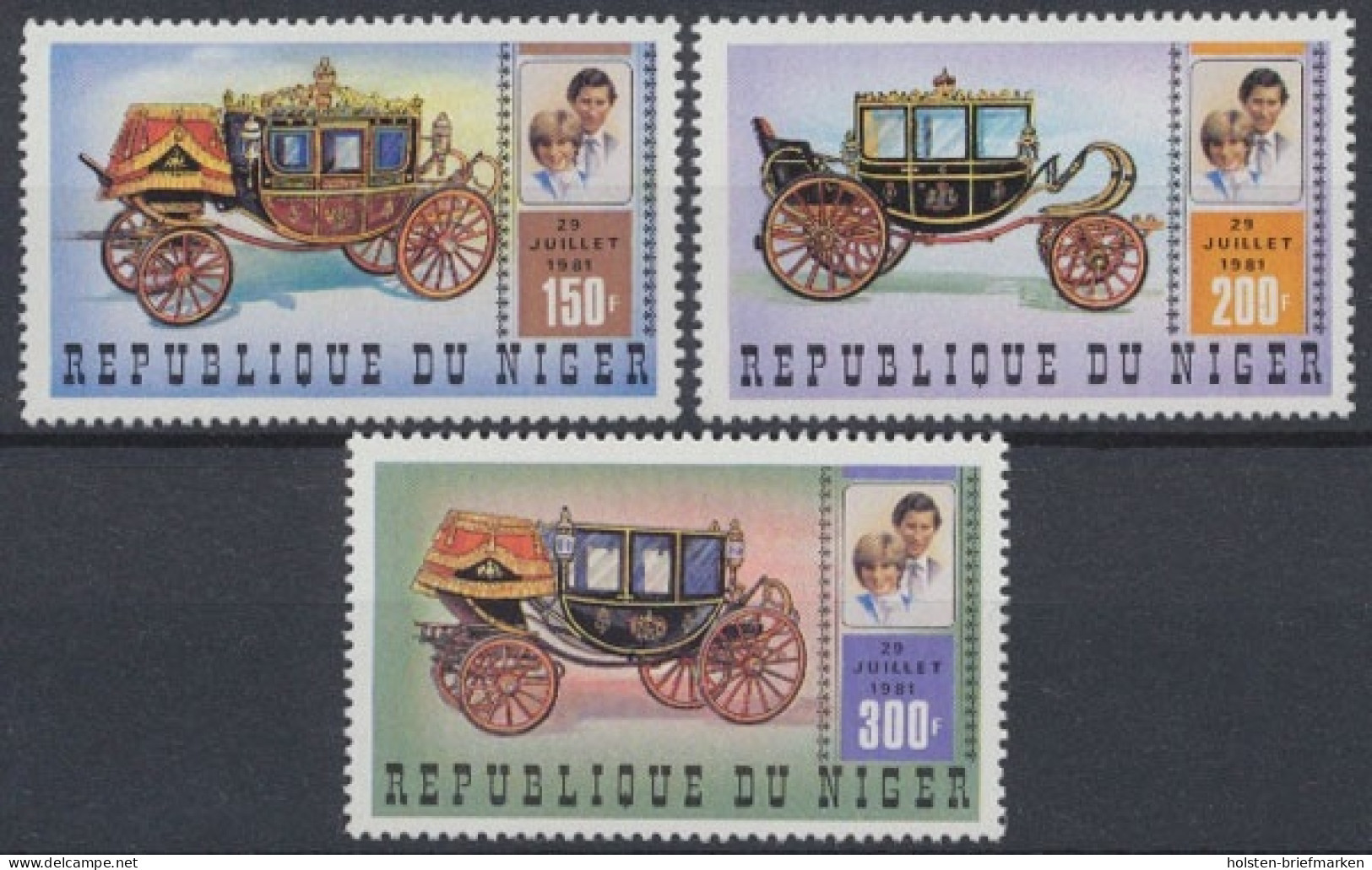 Niger, MiNr. 758-760, Postfrisch - Níger (1960-...)