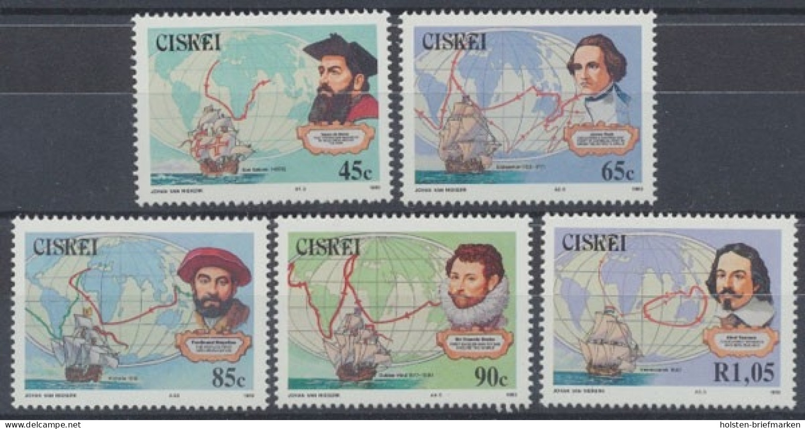 Südafrika - Ciskei, Schiffe, MiNr. 228-232, Postfrisch - Ciskei