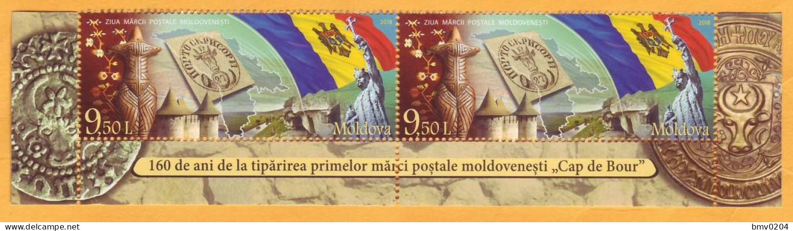 2018 Moldova Moldavie Moldau "Moldovan Postmark Day". Romania  2 Stamps Mint - Journée Du Timbre