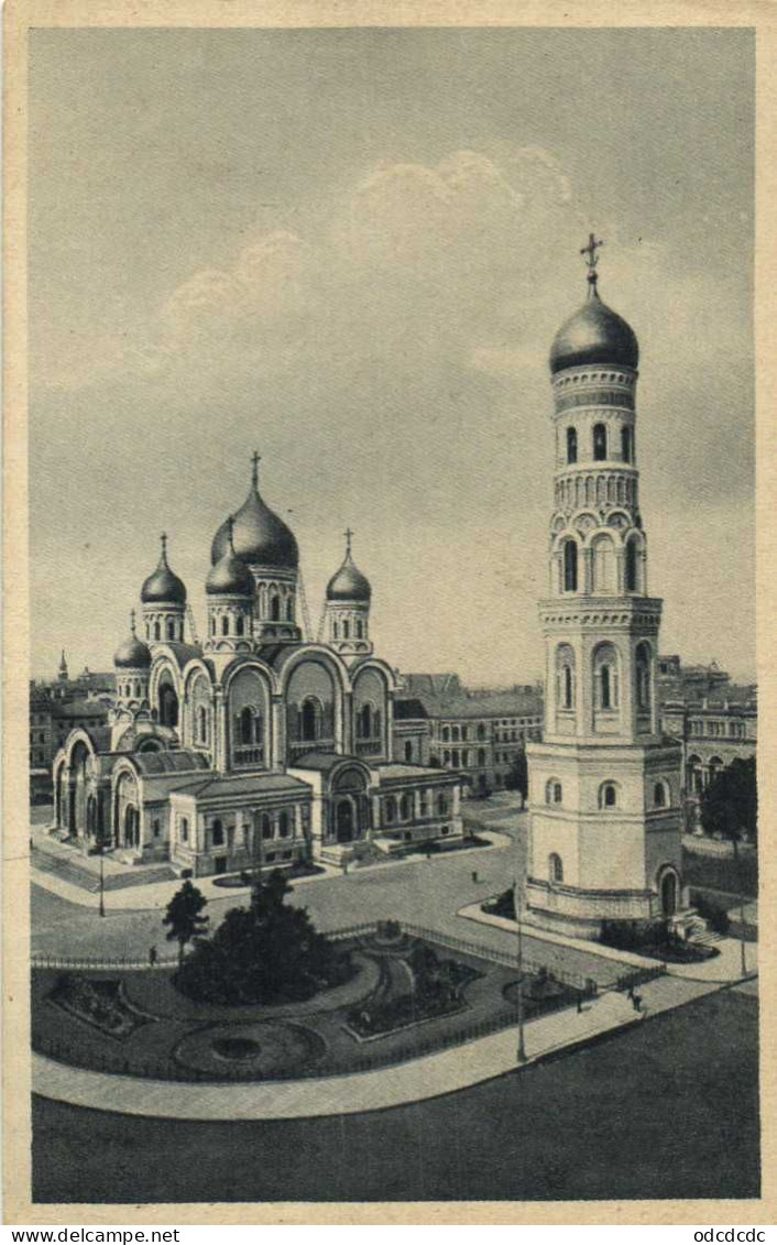 WARSZAWA  Place De Saxe Et L' église Russe à Présent église Catholique RV - Polonia