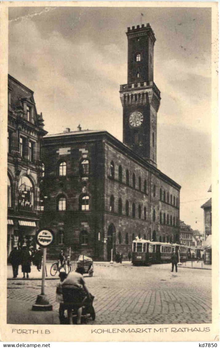 Fürth - Kohlenmarkt Mit Rathaus - Fuerth