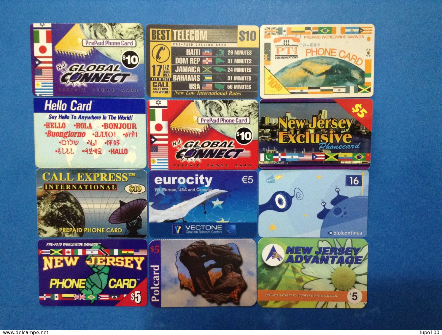 Lotto Da 12 Carte Schede Telefoniche Usate Lot Prepaid Phone Card Different - Collezioni