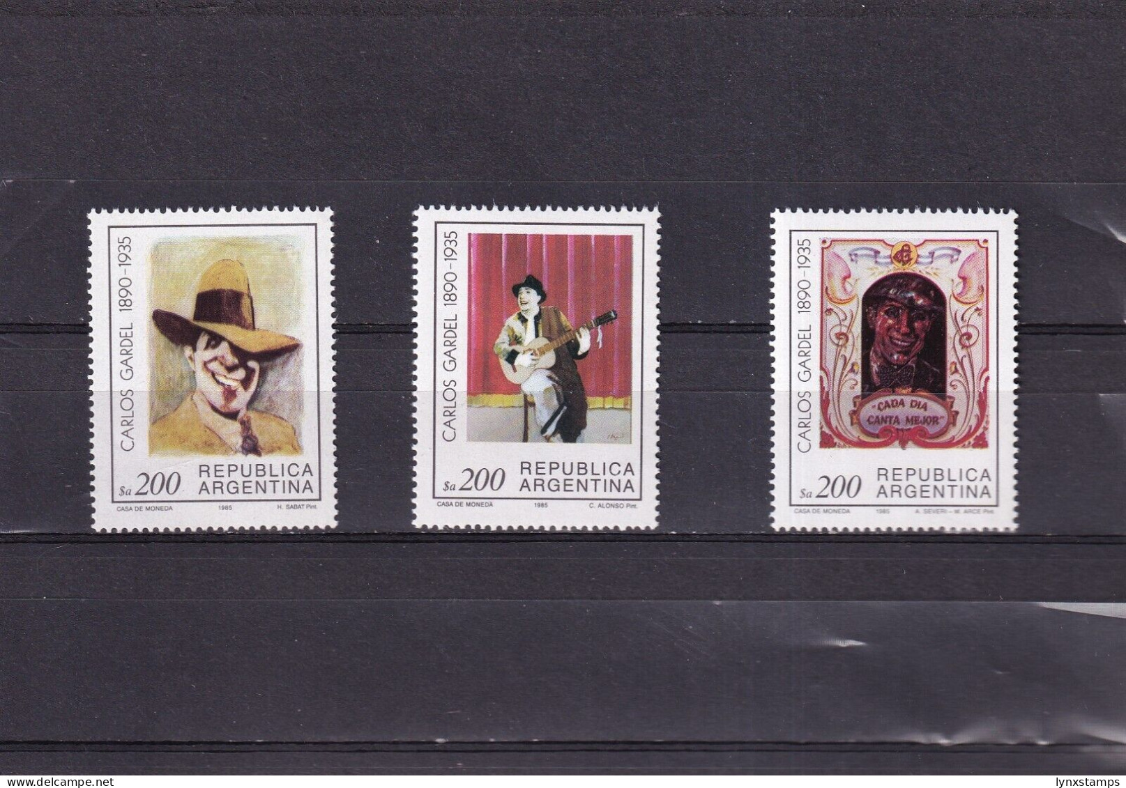 ER03 Argentina 1985 Carlos Gardel MNH Stamps - Unused Stamps