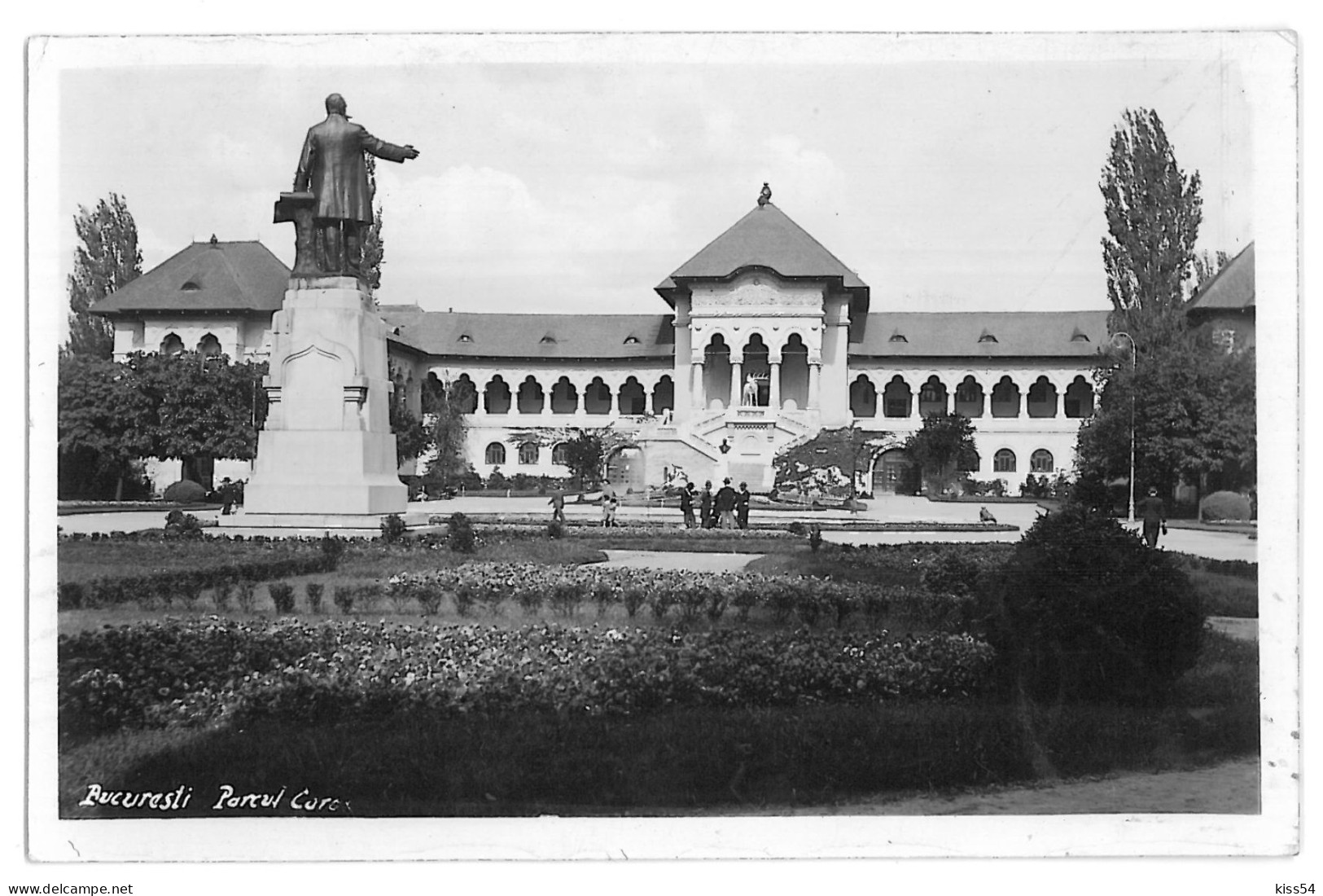 RO 35 - 11976 BUCURESTI, Romania, Park CAROL - Old Postcard, Real PHOTO - Used - 1937 - Rumania