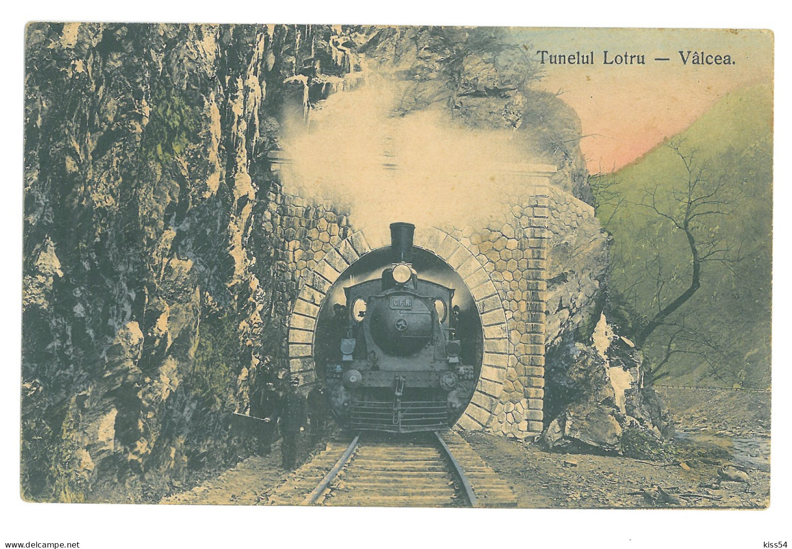 RO 35 - 18099 LOTRU, Valcea, Train On Tunnel, Romania - Old Postcard - Used - 1914 - Rumania