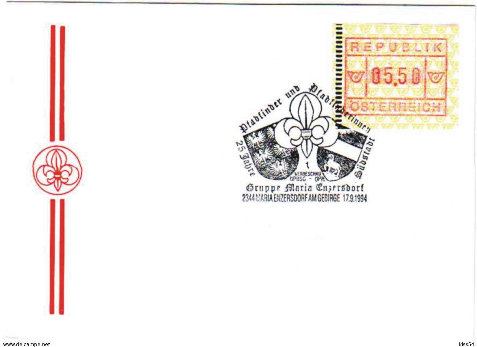 SC 43 - 282 Scout AUSTRIA - Cover - Used - 1994 - Brieven En Documenten