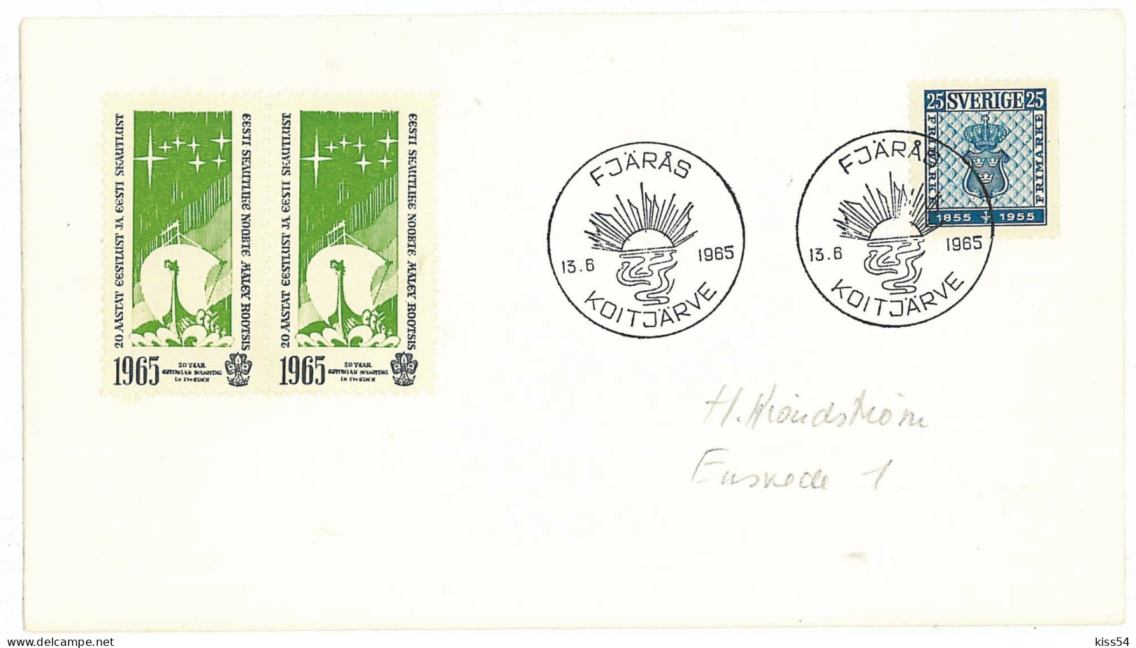 SC 43 - 470 Scout SWEDEN - Cover - Used - 1965 - Brieven En Documenten