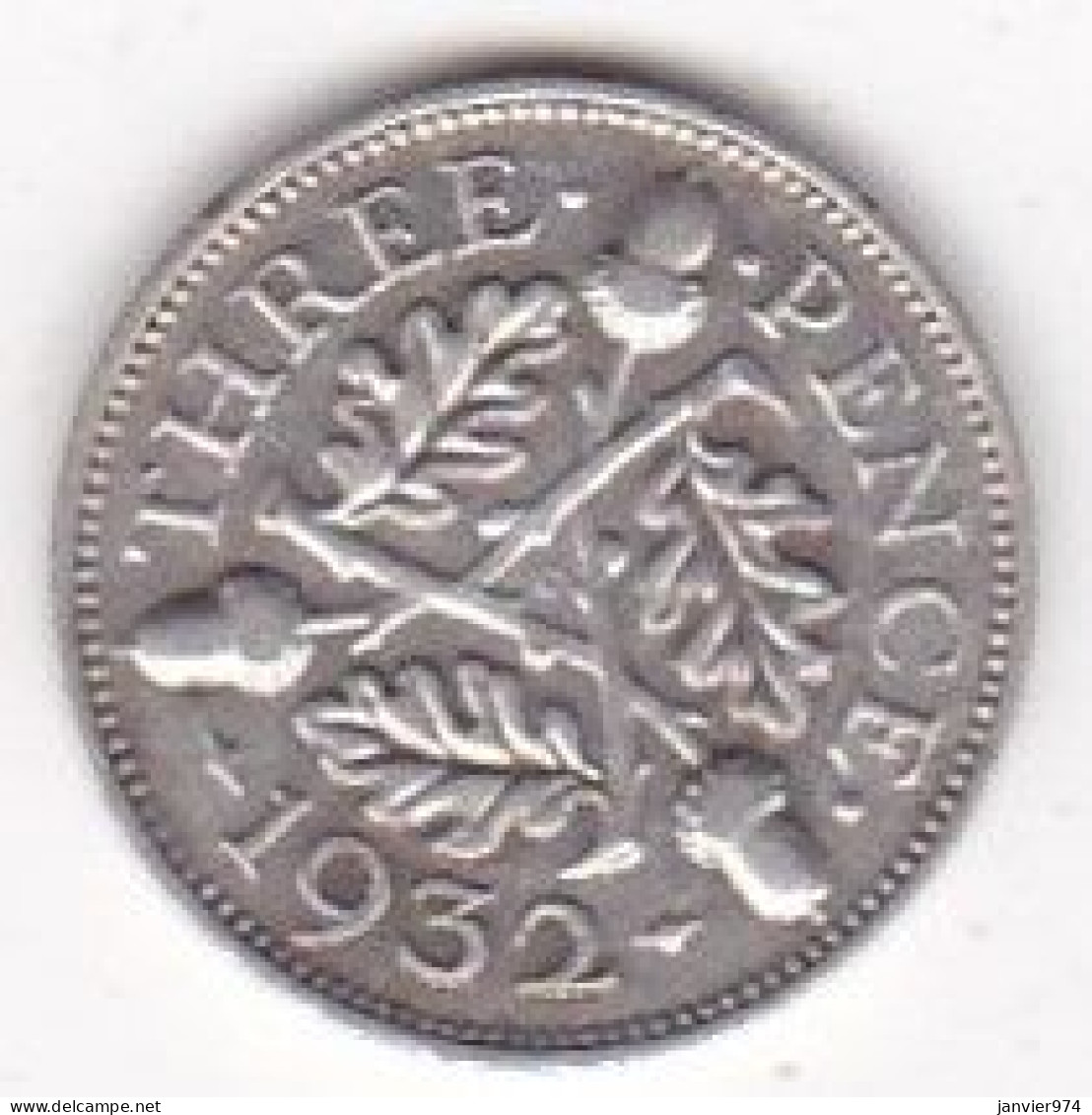 Grande Bretagne. 3 Pence 1932 . George V, En Argent , KM# 831, Superbe - F. 3 Pence