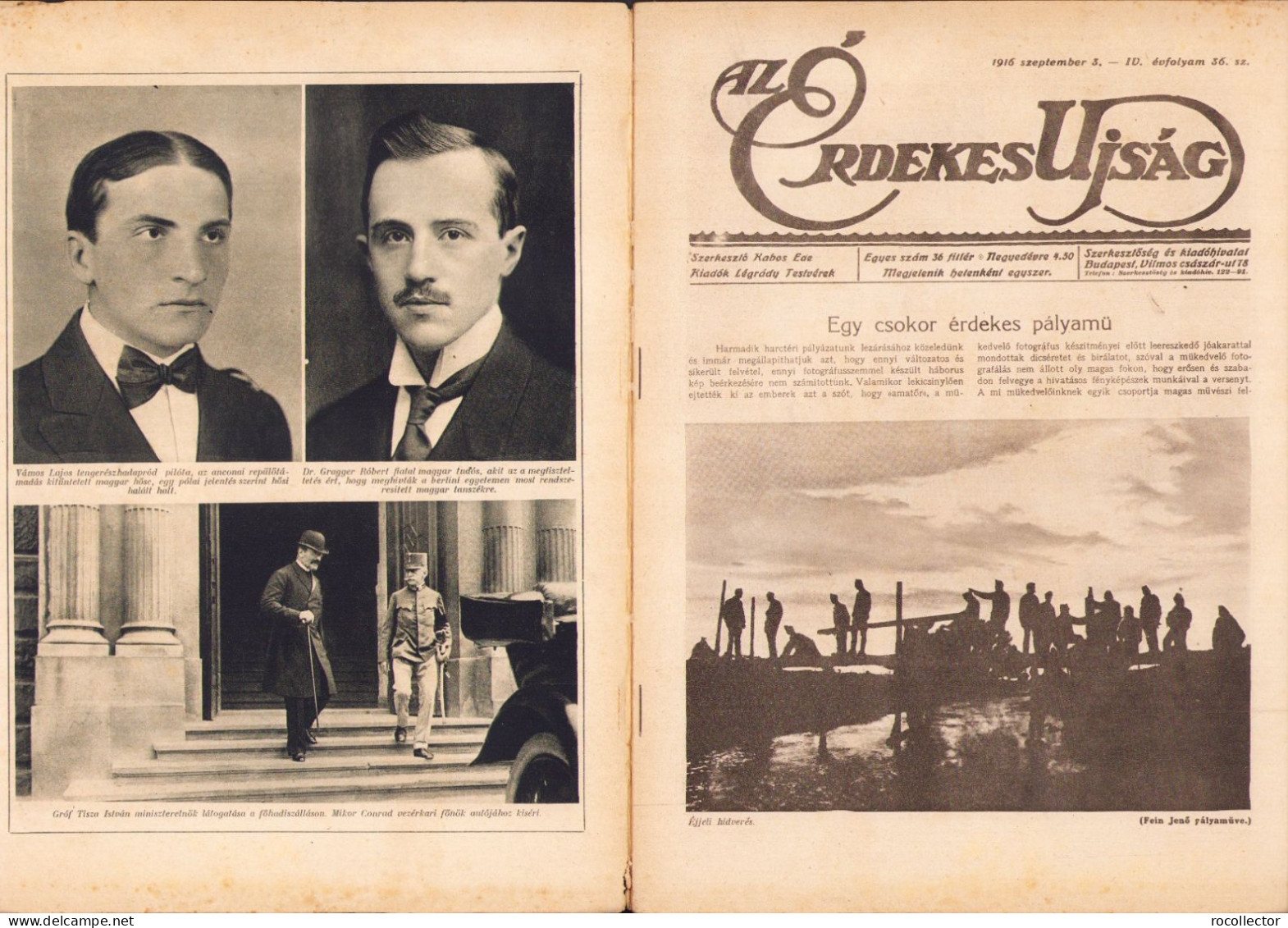 Az Érdekes Ujság 36/1916 Z478N - Geografía & Historia