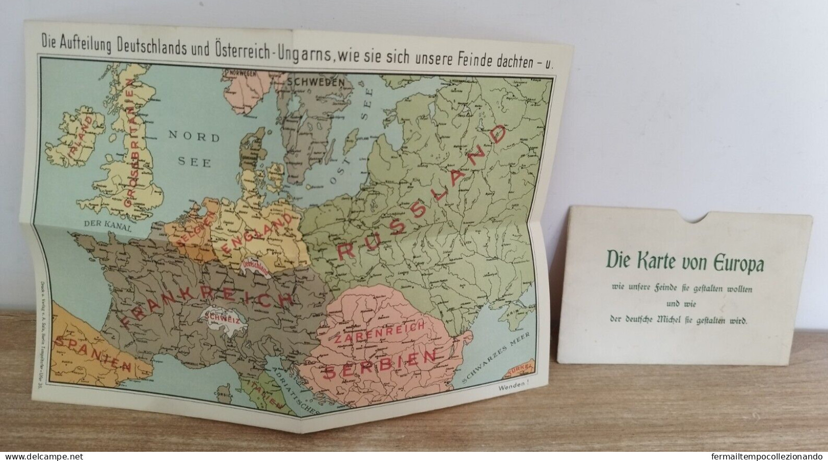 Ac952  Cartolina  Die Karte Von Europa Die Gestaltung Der Landkarte Deutschlands - Autres & Non Classés