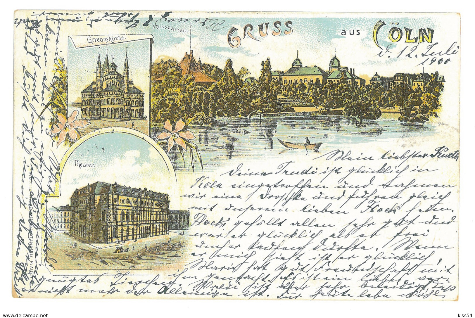 GER 08 - 16964 KOLN, Litho, Germany - Old Postcard - Used - 1900 - Koeln