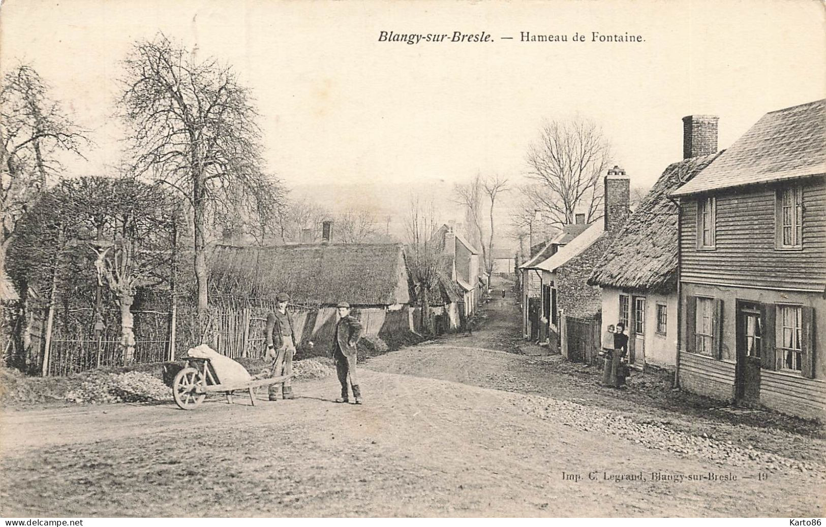 Blangy Sur Bresle * Route Et Hameau De La Fontaine * Villageois - Blangy-sur-Bresle