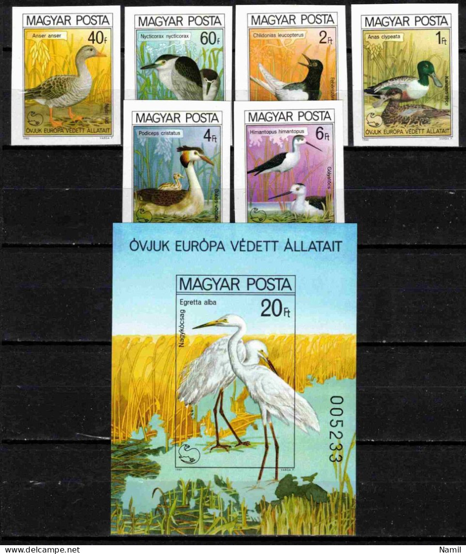 ** Hongrie 1980 Mi 3451-6+Bl.146 B (Yv 2736-41+BF 150 ND ), (MNH)** - Nuovi