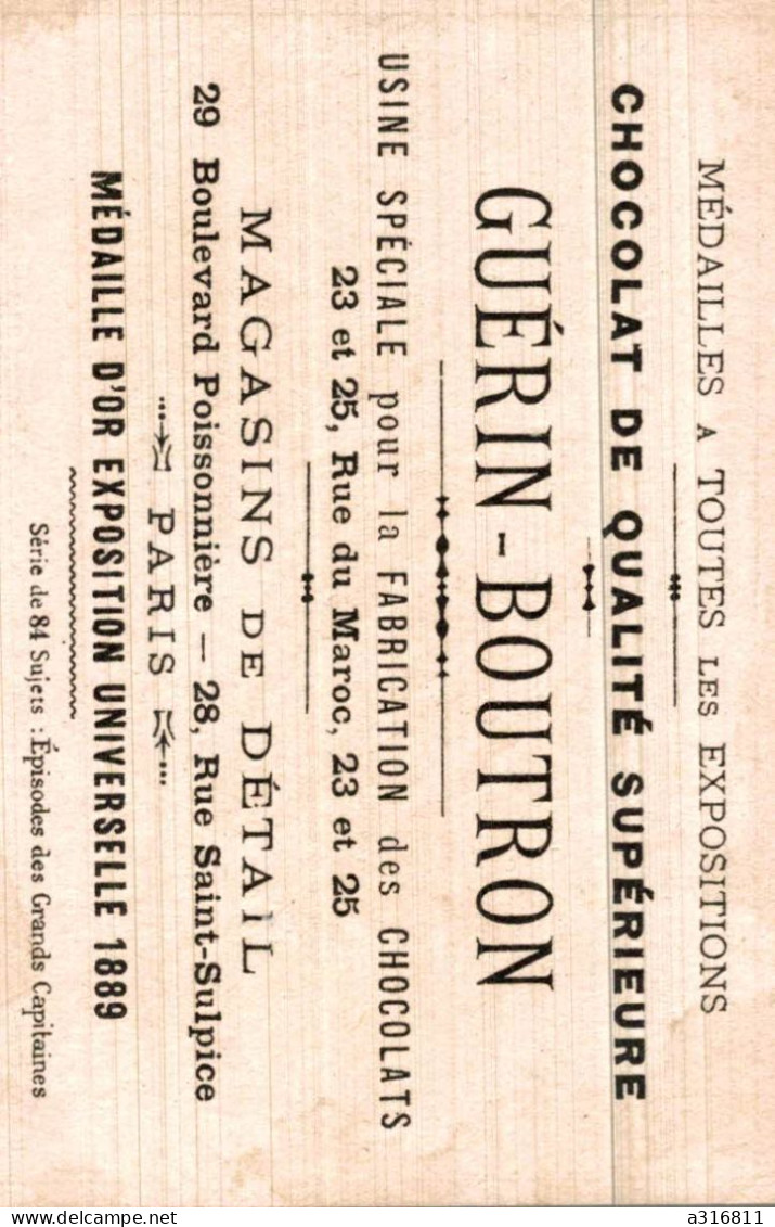 Chromo Chocolat GUERIN BOUTRON Pierre Le Grand 1672-1725 - Guérin-Boutron