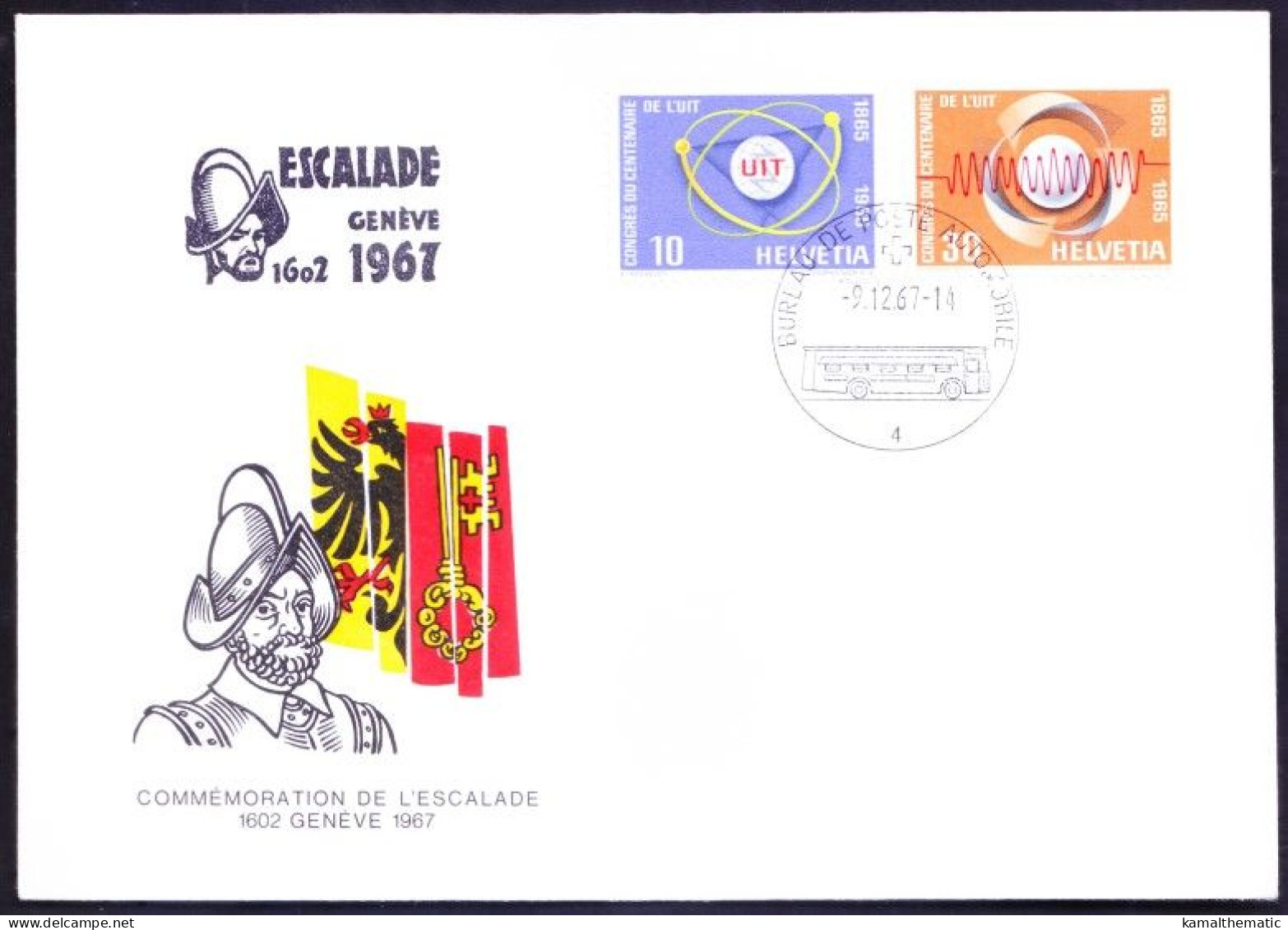 Switzerland 1967 Cover, Slogan L'Escalade Annual Festival In Geneva - Autres & Non Classés