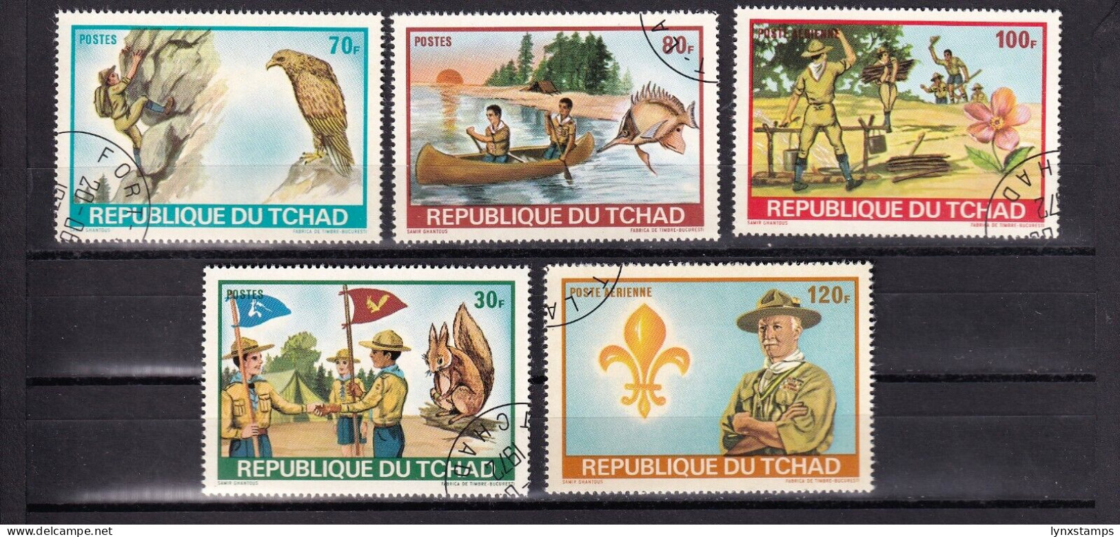 SA02 Chad 1972 Scout Jamboree Used Stamps - Tschad (1960-...)