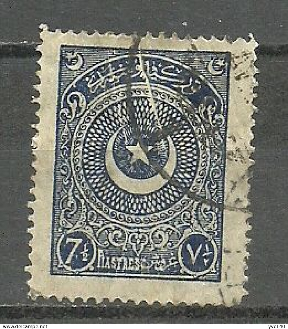 Turkey; 1923 1st Star&Crescent Issue 7 1/2 K. "Pleat" ERROR - Gebruikt