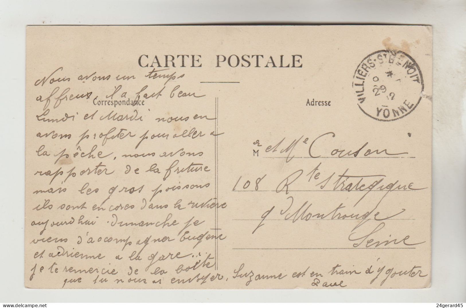 CPA VILLIERS SAINT BENOIT (Yonne) - Vue Prise Du Clocher - Andere & Zonder Classificatie