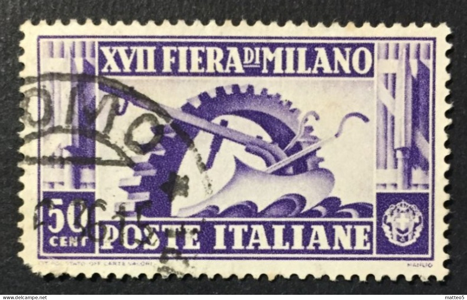 1936 - Italia - XVII Fiera Di Milano  Cent 50 Usato - A1 - Gebraucht