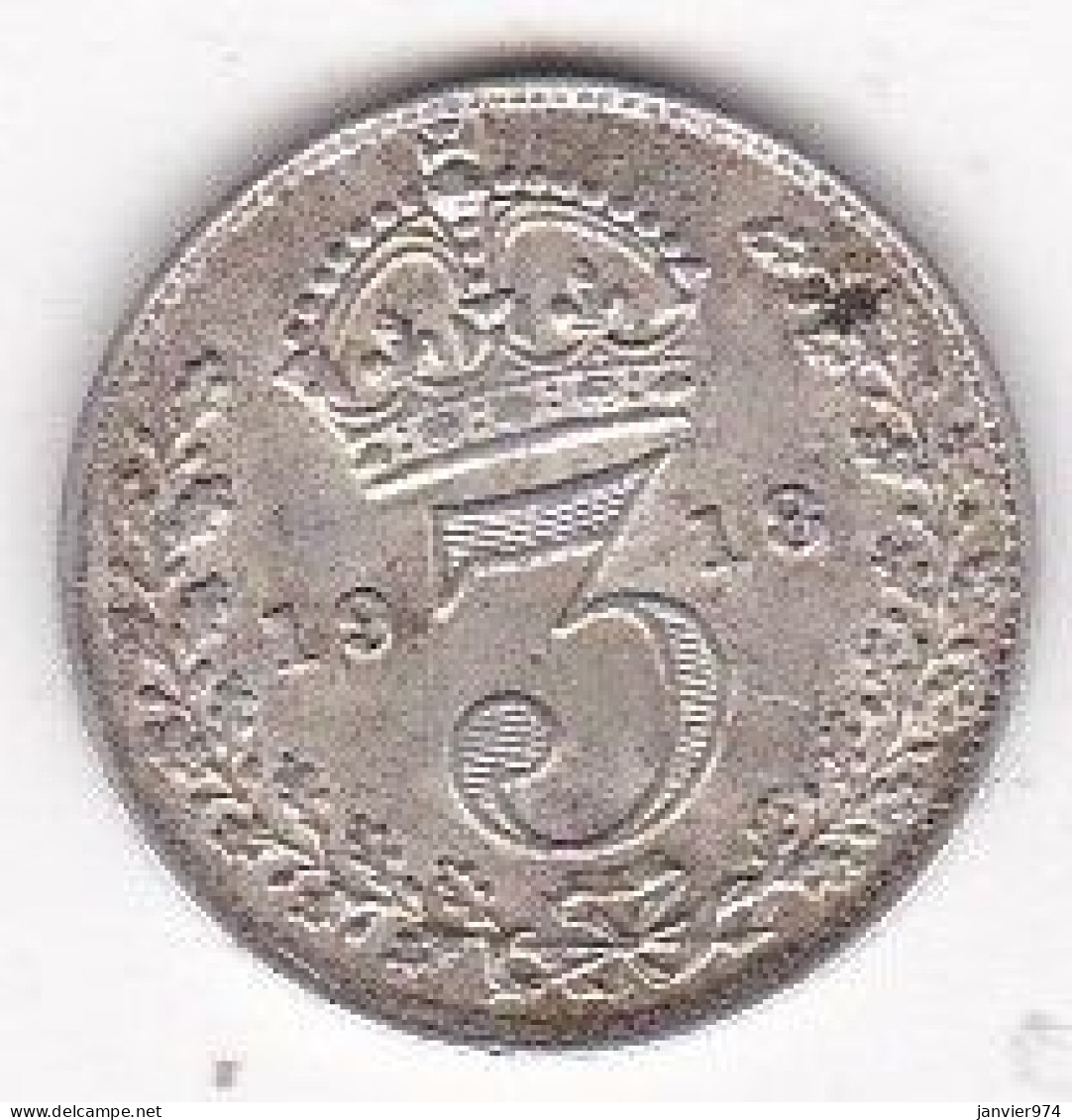 Grande Bretagne. 3 Pence 1918 . George VI, En Argent , KM# 813, Superbe - F. 3 Pence