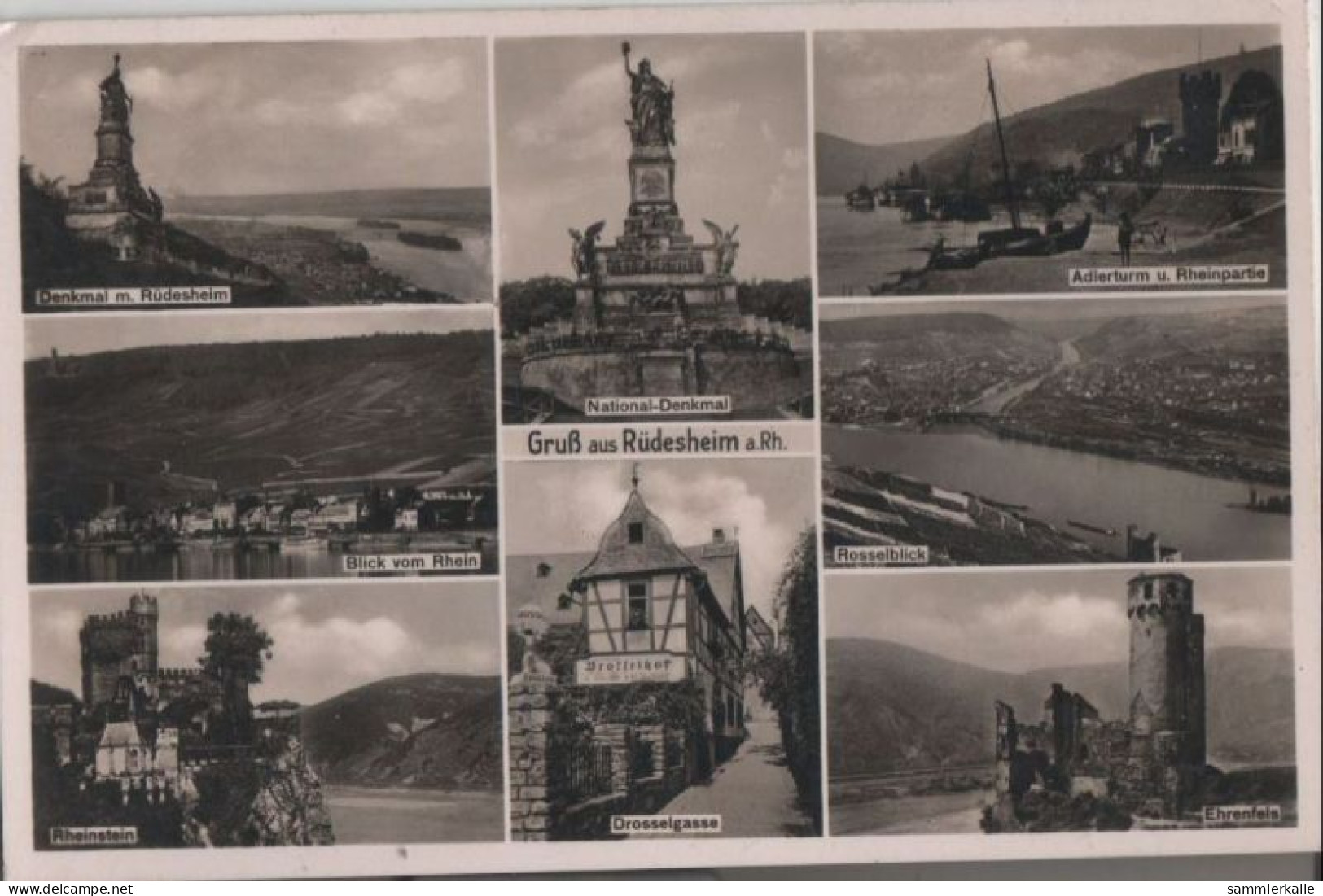 38204 - Rüdesheim - U.a. Adlerturm - 1949 - Rüdesheim A. Rh.