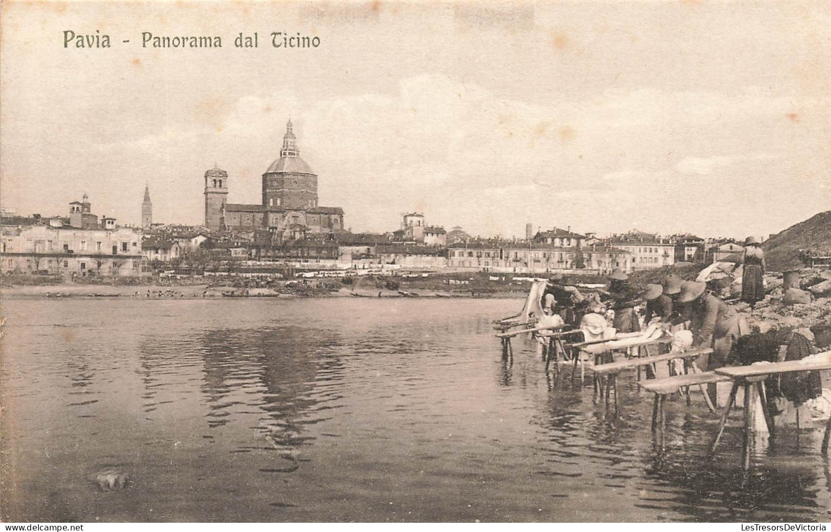 ITALIE - Pavia - Panorama Dal Ticino - Carte Postale Ancienne - Pavia