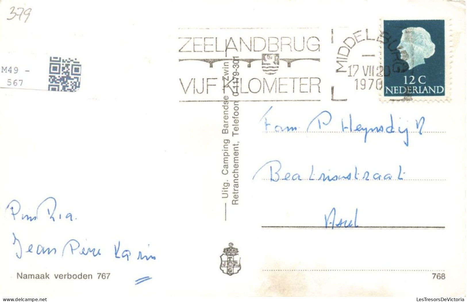 PAYS BAS - Retranchement - Duinovergang Bij Camping't Zwin - Animé - Carte Postale Ancienne - Other & Unclassified